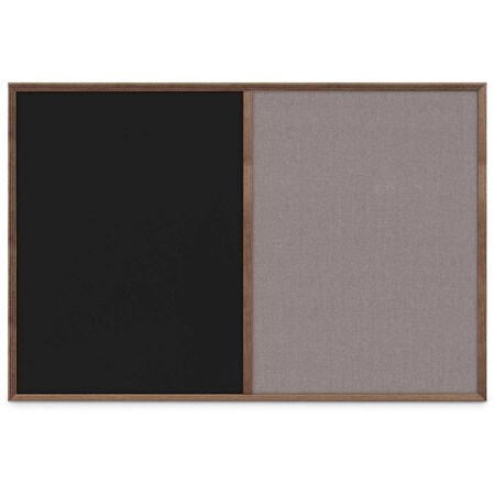 United Visual Products Slim Style Indoor Enclosed Corkboard, 24", UV502SCH-SATIN-BUFF UV502SCH-SATIN-BUFF